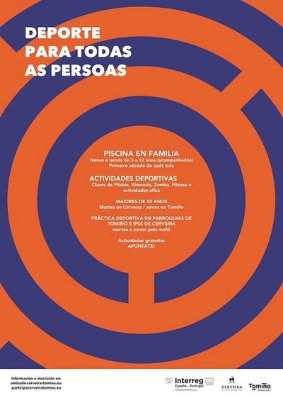 A Eurocidade Tomio-Cerveira ofrece unha decena de actividades conxuntas no programa -Deporte para todas as persoas-