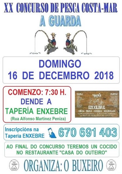 O Buxeiro organiza el prximo domingo el XX Concurso de Pesca Costa-Mar
