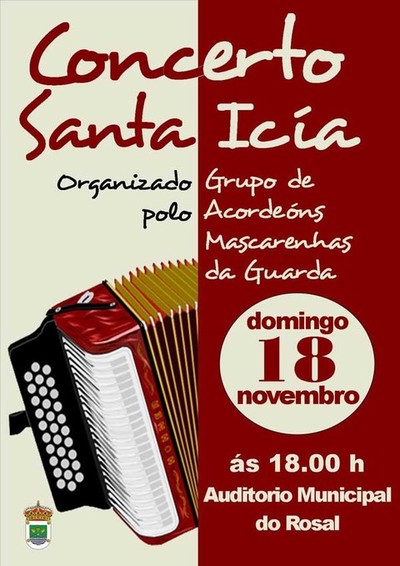 O Auditorio Municipal do Rosal acolle este domingo o Concerto de Santa Ica