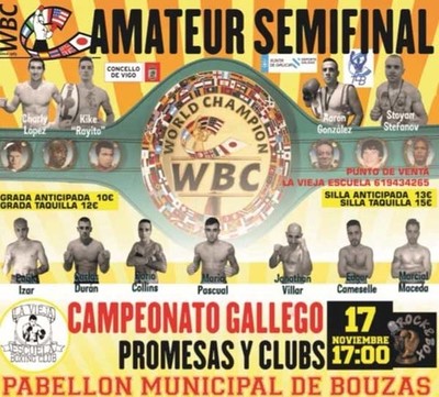 Charly Lpez disputa en Vigo a semifinal do campionato de boxeo Torneo WBC Jose Sulaiman 