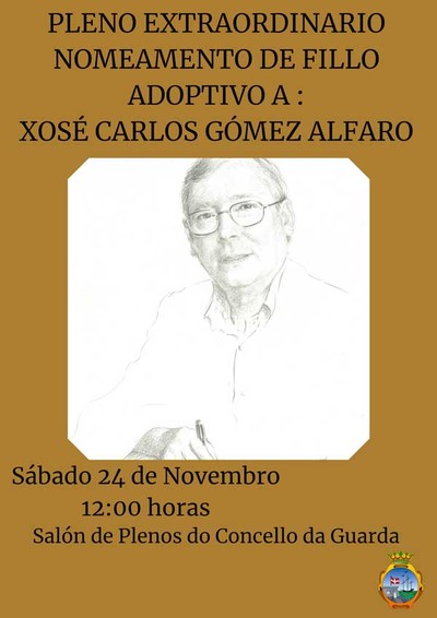 A Guarda nomear este sbado como fillo adoptivo a Xos Carlos Gmez Alfaro