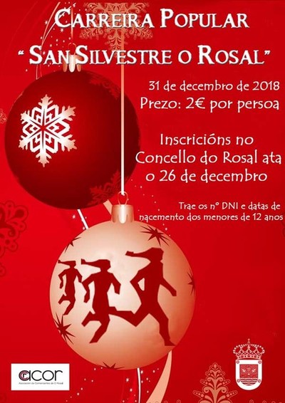 O Rosal acolle este luns a San Silvestre 2018
