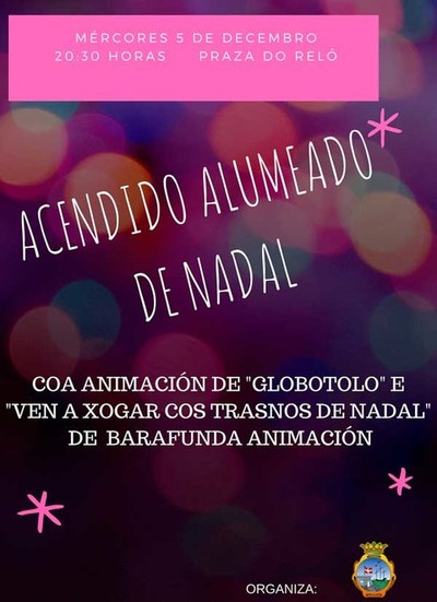 O acendido da iluminacin de Nadal marca este mrcores o inicio dunha intensa programacin na Guarda