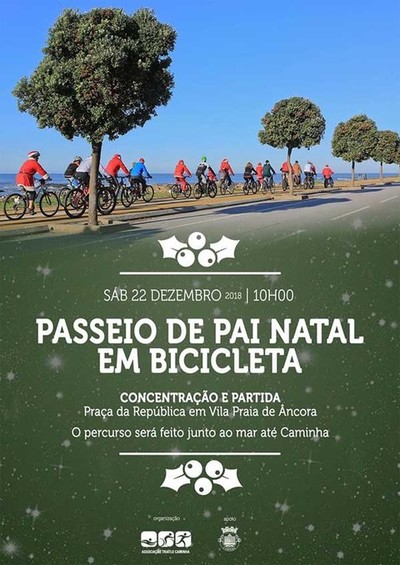 Caminha organiza o 22 de dezembro un Passeio de Pai Natal em Bicicleta