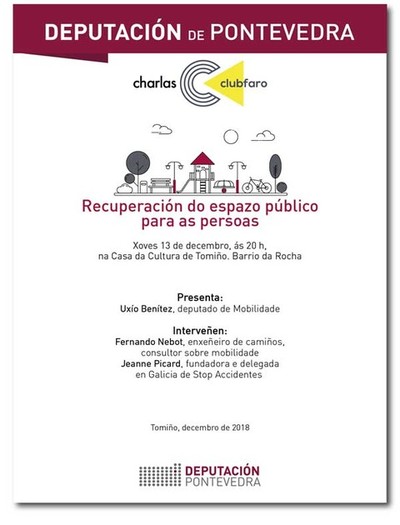 Charla sobre -Recuperacin do espazo pblico para as persoas- este xoves en Tomio