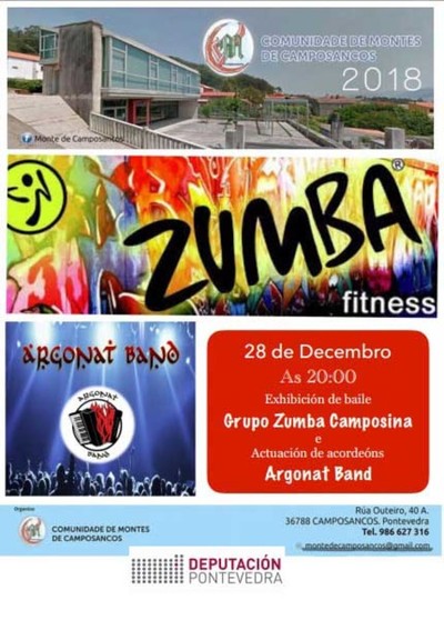 A Comunidade de Montes de Camposancos celebra o Nadal cunha sesin de zumba e un concerto