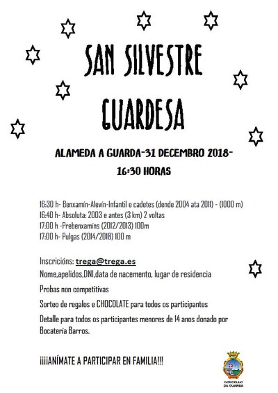 A Guarda acolle o 31 de decembro a San Silvestre 2018