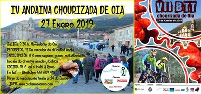 Este domingo se celebra la VII BTT y la IV Andaina Chourizada de Oia