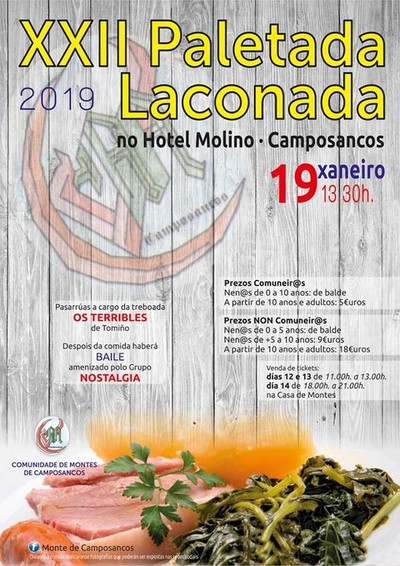 Casi 300 comensales disfrutarn este sbado de la XXII Paletada Laconada de San Amaro