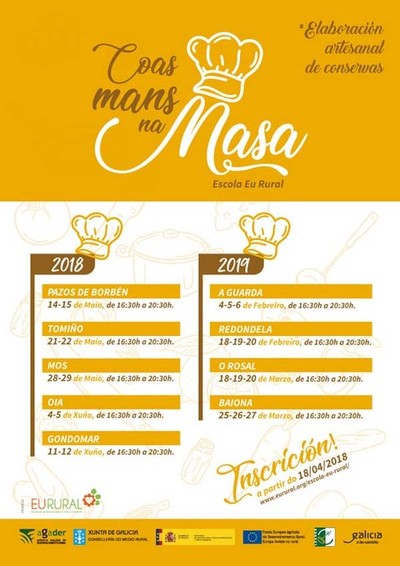 Inscricins abertas para o Curso de Conservas -Coas Mans na Masa- na Guarda