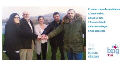O BNG presenta o primeiro tramo da candidatura das municipais preparado para frear o declive actual de Tui