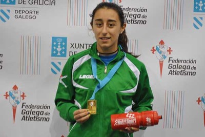 A deportista guardesa Elsa Pena proclamouse Campiona Galega de 3000m lisos de pista cuberta