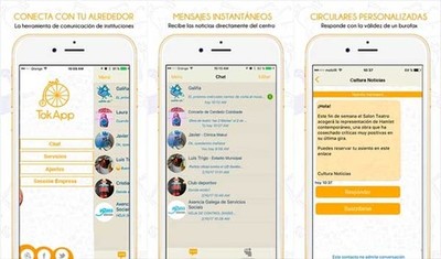 Oia comunica a sa actividade a travs dun servizo de mensaxera instantnea para mbil