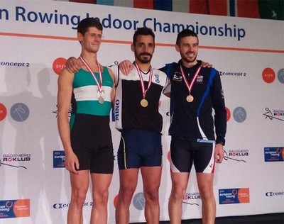 Damian Alonso doble Campen de Europa de remoergometro en el campeonato europeo celebrado en Copenhague (Dinamarca) 