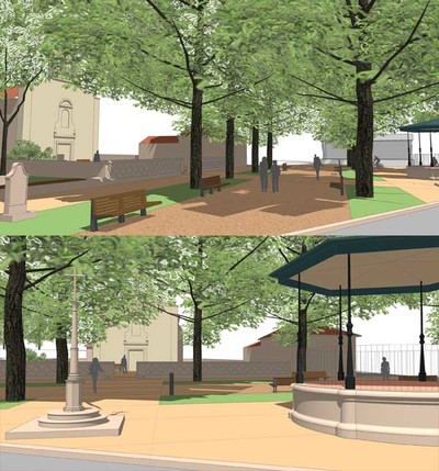 Tomio crear un espazo pblico arredor da igrexa de Amorn, con zonas de paseo e xogo, e mis seguridade para a vecianza