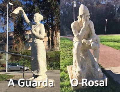 Oito grandes esculturas da exposicin -Nado en pedra- da Deputacin de Pontevedra lucirn en sete concellos da provincia