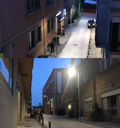Mellora da iluminacin da Ra Pontevedra na Guarda