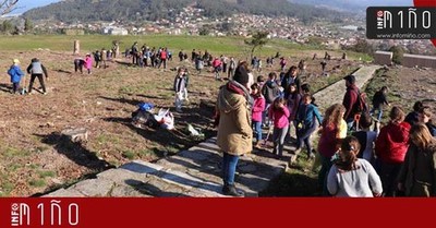 Especial - Alumnos e alumnas da Guarda participan na reforestacin de 41.000 metros cuadrados no Monte Santa Trega