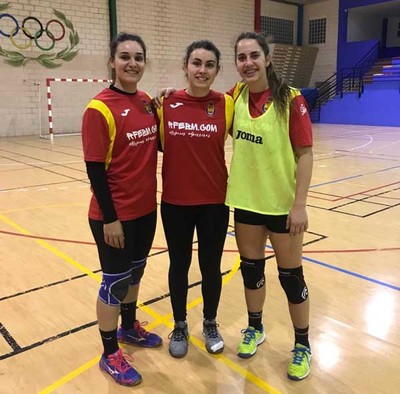 Las jugadoras del Guards Campos, Buforn y Bravo en el -Objetivo 2021-