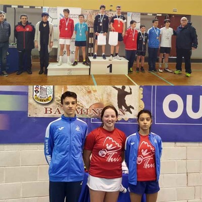 Deportistas del Club Bdminton Tui participaron en el Campeonato Autonmico de Bdminton Sub-15 y ABS en Ourense