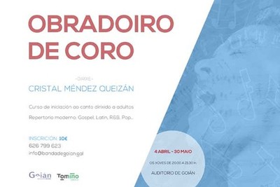 Cristal Mndez Queizn imparte un obradoiro de canto para adultos en Goin