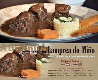  A Guarda exalta a lamprea do Mio cuns fins de semana gastronmicos