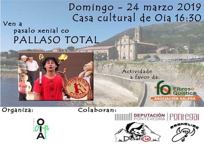 Espectculo infantil de Pallaso Total este domingo en Oia