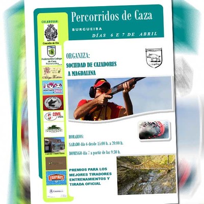 A Sociedade de Cazadores A Magdalena organiza Percorridos de Caza os das 6 e 7 de abril en Burgueira-Oia
