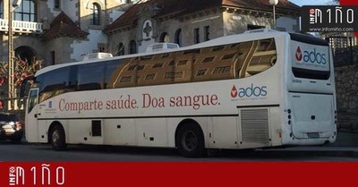 A unidade mbil de doazns de sangue estar instalada na Guarda o venres 5 e sbado 6 de abril