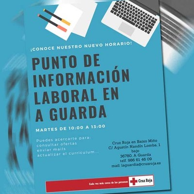 El Punto de Informacin Laboral de Cruz Roja Baixo Mio informa de su nuevo horario de atencin