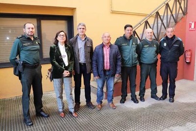 Maica Larriba repasa coa Garda Civil e o concello de A Guarda o operativo de seguridade cidadn