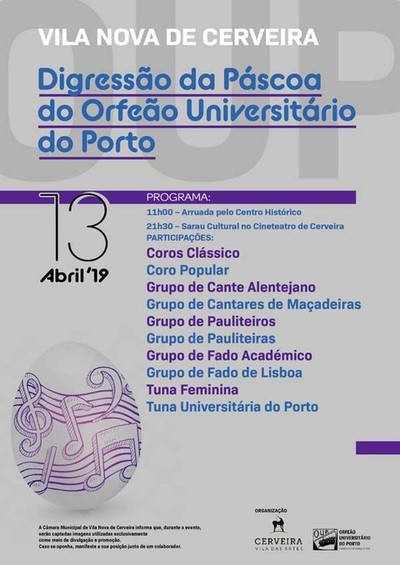 Centenrio Orfeo Universitrio do Porto escolhe -Vila das Artes- para Digresso da Pscoa