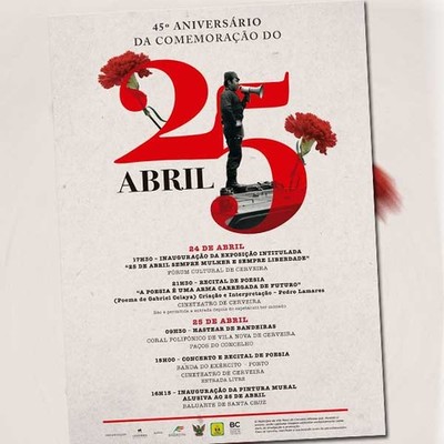Comemorao do 25 de Abril: Inaugurada Pintura Mural alusiva s -Trs Marias-