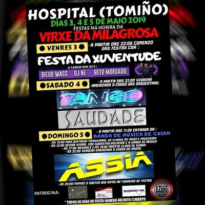 Festas da Virxe da Milagrosa do 3 ao 5 de maio en Hospital - Tomio