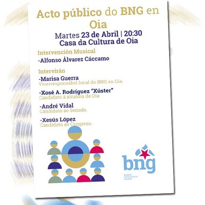 Acto pblico do BNG en Oia para as eleccins xerais