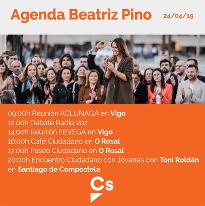 La Candidata al Congreso de los Diputados por Ciudadanos visita este mircoles O Rosal