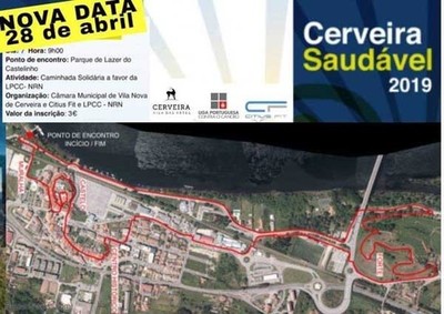 Domingo  dia de caminhar a favor da Liga Portuguesa Contra o Cancro 