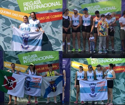 Ocho medallas para el Club Remo do Mio en la XXXVIII Regata Internacional Queima das Fitas  en Coimbra