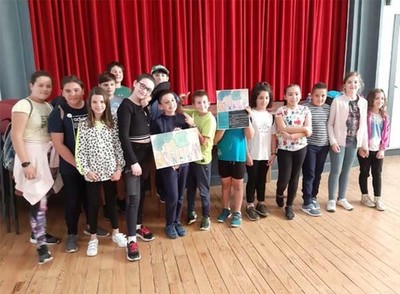 David Leirs, do CEIP Pintor Antonio Fernndez, gana o concurso de debuxos para o cartaz da Festa das Trincadeiras 2019