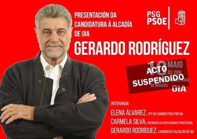 Suspensin da Presentacin da Candidatura dos Socialistas prevista para hoxe en Oia
