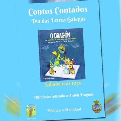  Este sbado sesin de Contos Contados -Da das Letras Galegas- na Biblioteca da Guarda 
