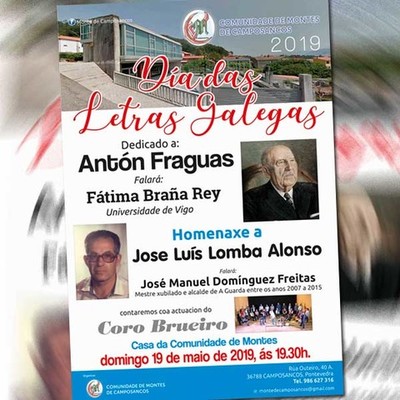 A Comunidade de Montes de Camposancos celebra o Da das Letras Galegas este domingo da 19 de maio