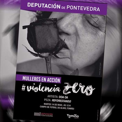 O campo de ftbol do Alivio de Tomio acoller este martes unha nova accin artstica do programa da Deputacin -Violencia Zero-