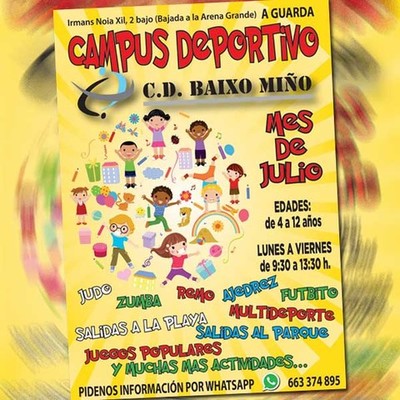 Abiertas las inscripciones del Campus Deportivo CD Baixo Mio para el mes de julio