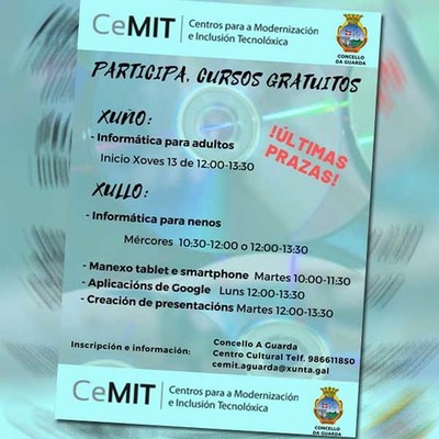  ltimas prazas para os cursos da Aula CeMIT de xuo e xullo na Guarda
