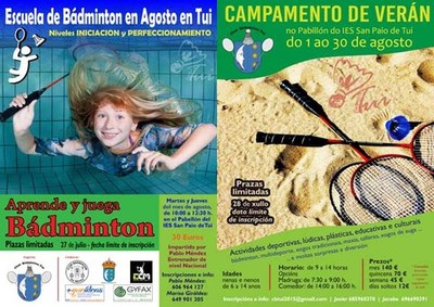 Actividades en Agosto del Club Bdminton TUI