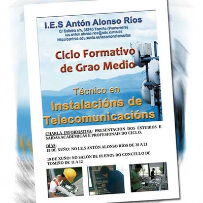 Charlas informativas sobre el ciclo de grado medio de tcnico en instalacins de telecomunicacins que se imparte no IES de Tomio