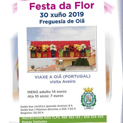 Oia participar nas celebracins da Festa da Flor da freguesa lusa de Oi o prximo 30 de xuo