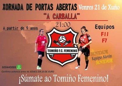 O Tomio FC Femenino cumpre 10 anos facendo este venres unha Xornada de Portas Abertas