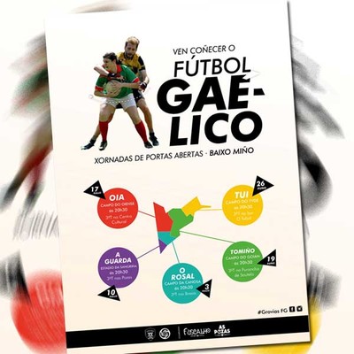 Adestramentos de portas abertos de Govias Futebol Galico no Baixo Mio